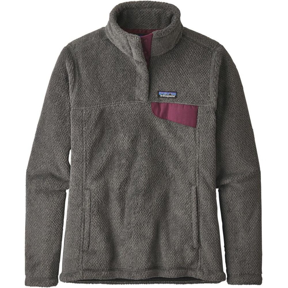 Patagonia Re-Tool Snap Fleece Pullover Grey X-Dye Balsalmic Size S